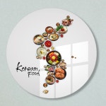 꾸밈 pf919-원형아크릴액자 음식한반도지도