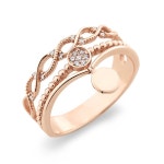 준주얼리 준쥬얼리 크레이프 써클 반지 01호 핑크골드