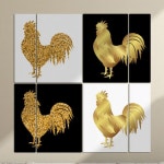 꾸밈 af063-멀티액자 풍수황금닭2