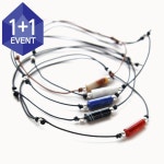 제이로렌 제이로렌 원통 천연원석 실버볼 실크실발찌 A0627-1