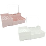 키밍 거울 화장품 수납형 정리함 메이크업 정리박스