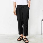 쿨원단 바지 남자 슬랙스 여름 데일리 블랙-S