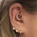 CANNER 드 귀걸이 95 스털링 Earings 라운드 코 피어싱