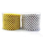 구슬비즈 비즈체인 체인비드 원형 금 은