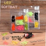 레오 소프트 웜세트 베이트세트 루어낚시 인조미끼세트 A