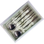 키친아트 장미 나비 샌딩수저 2벌 수저세트 답례품