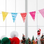 파티삼각가랜드 칼라도트 생일 크리스마스 할로윈 기념일 파티장식 파티용품 파티가랜드