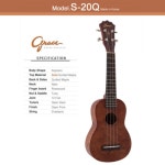 크래프터 그레이스 그레이스 우쿠렐레 Grace Ukulele 소프라노 바디 우쿨렐레 S-20Q