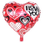 풍선팜 아이러브유 데코 호일 풍선 하트 45 x 48 cm F 45개입