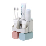 올인원 무타공 멀티 칫솔 거치대