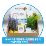 자동차 에어컨 담배 냄새제거 데오드란트 차량 천연 강력 방향제 2종 필터 셀프 에바크리닝 세트