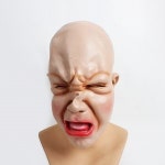 우는 빠박이 가면 울보 얼굴 인물 고무 마스크