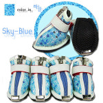 도기스쿨 꽃무늬 신발 하늘 0호