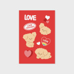 워터멜론컴퍼니 워터멜론 러브 팝콘독 NP33 엽서 미니 엽서북 감성