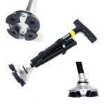 하이메디 서있는 휴대용 접이식 사발 지팡이 4발 스마트 노인 70대 EWC-009