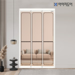 아이지도어 아이지도어 중문 초슬림 베젤 3연동 빌라 거실 현관중문 안전접합유리 소망 2 W 1 투명 접합유리 소망 2 민자우드고시 1개