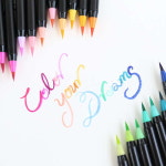 민화샵 캘리그라피펜 컬러붓펜 드로잉펜 48색세트