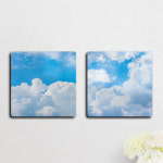 꾸밈 bf314-폼아크릴액자18CmX18CmX2ea 몽실몽실구름2