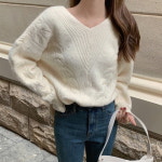 아델리오 루즈핏 브이넥 니트 mknit1446