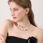 짧은파이프진주목걸이