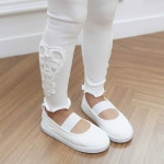 겨울 여아 사랑스러운 공주 하트 셔링 흰색 레깅스 아이보리5호