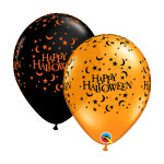 퀄라텍스 인쇄풍선 할로윈달과별 50개입