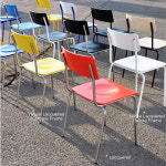 전 엘엔씨 스텐달 철제 의자 L C stendal Comeback 041 Chair Stained Beech Chrome Frame