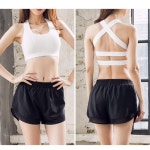 여성 헬스 요가 스포츠웨어 레쉬가드 2겹 반바지