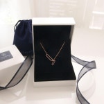 제이로렌 제이로렌 더블클립 핑크골드 목걸이 G0214