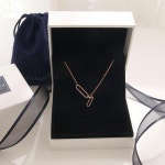 제이로렌 제이로렌 더블클립 핑크골드 목걸이 G0214