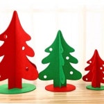 라운드 펠트 트리 산타 장식 크리스마스 트리