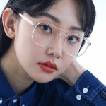 레트로 투브릿지 시스루핑크 뿔테 블루라이트 안경 OF000796