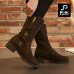 분홍코끼리 원더풀 골드 털 부츠