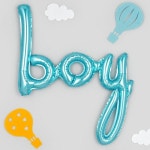 파티팡 원팩 이니셜은박풍선 boy 베이비블루