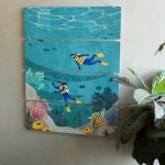 꾸밈 nl594-멀티아크릴액자 바다속풍경여행 4단대형