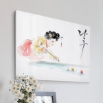 꾸밈 il394-폼아크릴액자78CmX56Cm 당구치는여자 가로