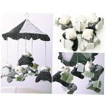 오르골 흑백모빌 책읽는 곰돌이 신생아모빌