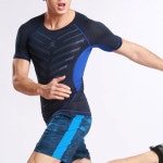 블루모드 보드미 남자사선나염반팔티요가복 NS565