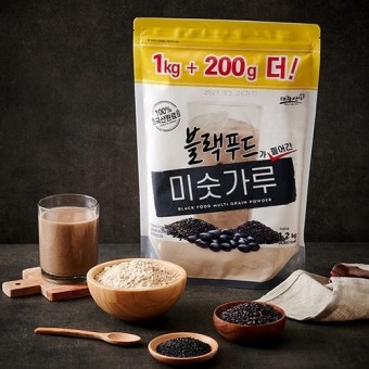 태광선식 태광선식 국산 블랙푸드가 들어간 미숫가루 1 2KG