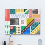 꾸밈 pi444-폼아크릴액자78CmX56Cm 지오메트릭패턴