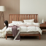 까르엠가구 루버린 원목 평상형 침대 프레임 SS(슈퍼싱글)