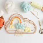 마크라메 재료 구름 모양 위빙틀 소형 대형 타피 스트리 모던 드림캐쳐