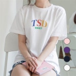 험블 TSD 배색 레터링티 남녀공용 라운드넥 데일리반팔티 6416593