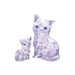 크리스탈 3D 입체 퍼즐 흰고양이 Cat-W