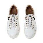 허시파피 소가죽 골드라인 스니커즈 3FL27 화이트