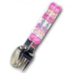 칼라 곰고미 2P 스푼 포크 세트 어린이 숟가락 도시락