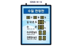 오구산업 수동식넘버링 수질현황판 넘버링돌출형 모델 규격 로고 삽입가능 59NB-W-15