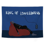 어가네닷컴 - 외로운 소녀 고양이 일러스트 인테리어 패브릭포스터 가리개커튼 - - L 가로200cm 세로150cm 도톰재질 G3138