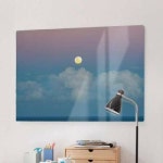 꾸밈 tl626-폼아크릴액자78CmX56Cm 달과구름그리고바다