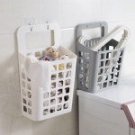 2색 벽 부착식 빨래바구니 햄퍼 소